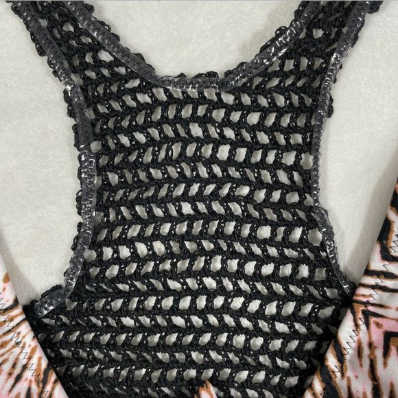 NEW Volcom Knot Crochet Racerback Bikini Top Small - Picture 6 of 9